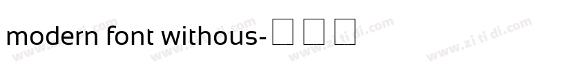 modern font withous字体转换